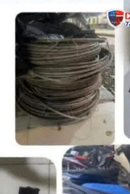 Dua Pencuri Kabel Listrik PT MEP Ditangkap Warga di Keluang, Muba