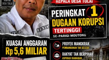 Terbukti Bertindak Sewenang-Wenang Dan Diskriminatif. Menguasai Dana Negara Hampir Rp 5 miliar Rupiah, Menjadi Koordinator Proyek Ratusan Juta Namun Hasilnya nihil. BPK Pusat Temukan keanehan fatal, Rekaman Suara Jadi Bukti Nyata, Separuh Warga Hidup Dalam Ketakutan dan Keprihatinan.