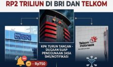 POTONGAN RP750 PER NOTIFIKASI: KPK USUT DUGAAN KORUPSI RP2 TRILIUN DI BRI DAN TELKOM   Tarif 2–3 Kali Lipat Di Atas Harga Pasar; Ratusan Juta Nasabah Terbebani Biaya Yang Tidak Disadari, Aliran Dana Diduga Bermasalah