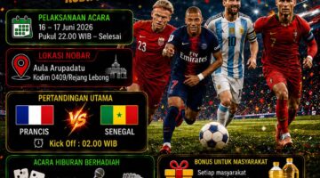 Meriahkan Piala Dunia 2026: Kodim 0409 Rejang Lebong Gelar Nobar Prancis Vs Senegal, Berhadiah Minyak Goreng Gratis!