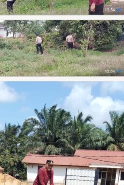 TURUN LANGSUNG KE LAPANGAN, KAPOLSEK AIR KUMBANG PIMPIN SURVEI DAN BERSIH-BERSIH POLSEK LAMA