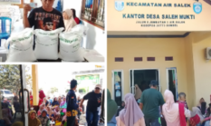 Pemdes Saleh Mukti Salurkan Bantuan Beras Bulog kepada 391 KPM