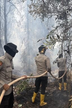 11 Personel BKO Aman Nusa II Padamkan Karhutla di Tulung Selapan